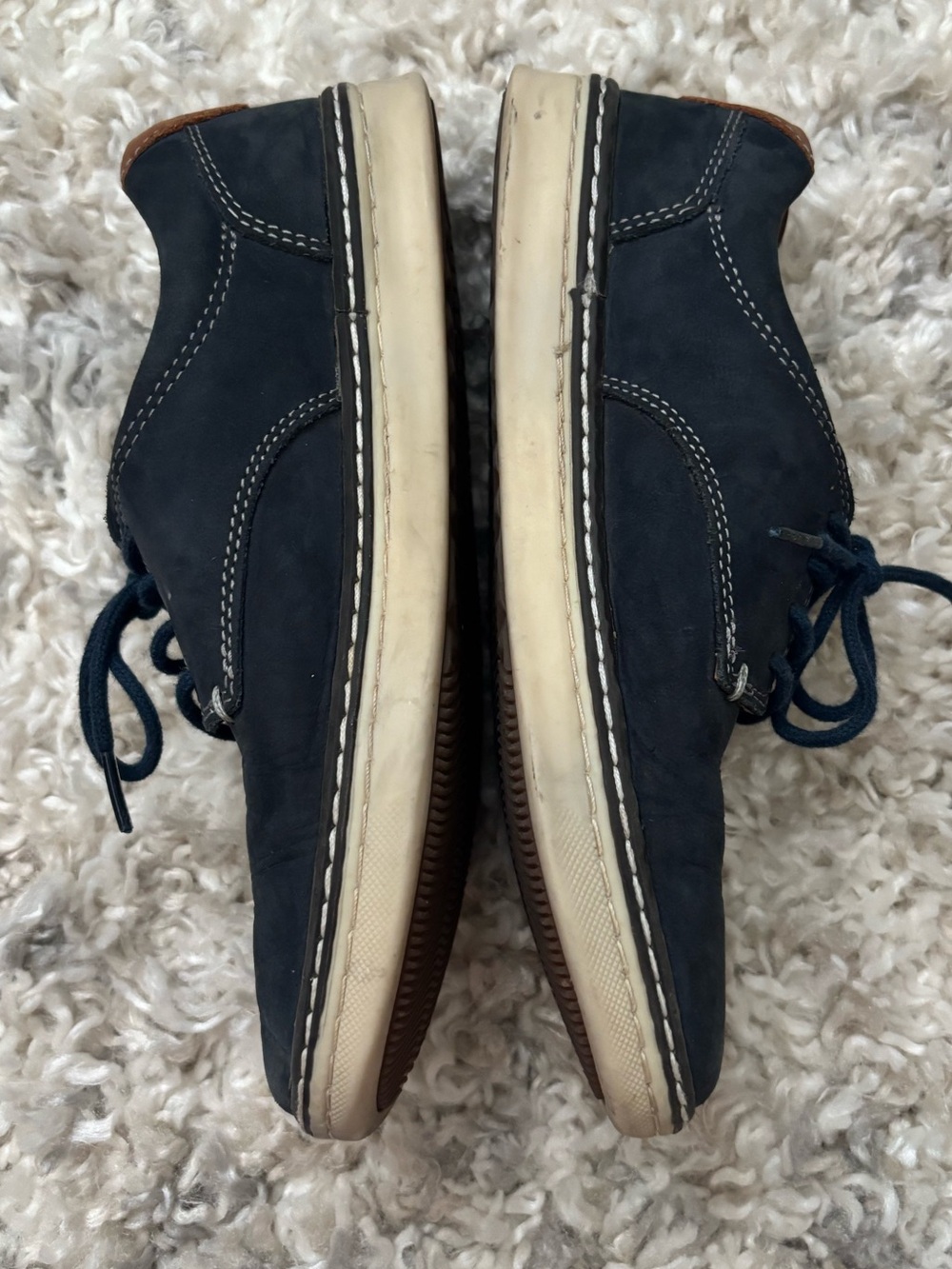 Johnston & Murphy Navy Boys Lace-Up Dress Shoes - Picture 6 of 9